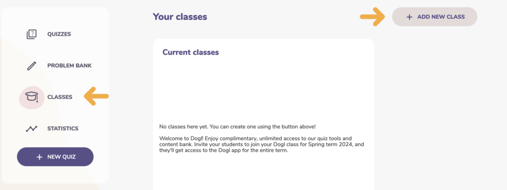 Create class screen